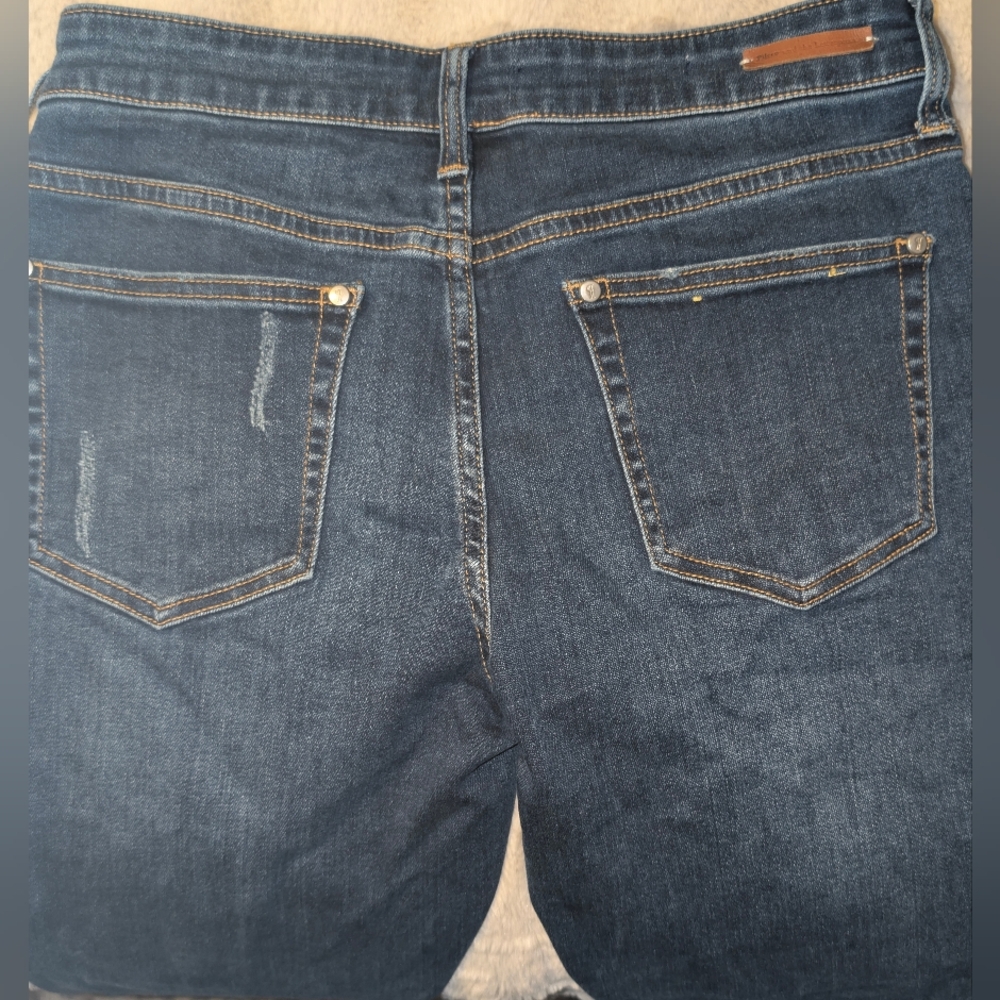 Pilcro Parallel Patchwork Straight Leg Raw Hem Bl… - image 5